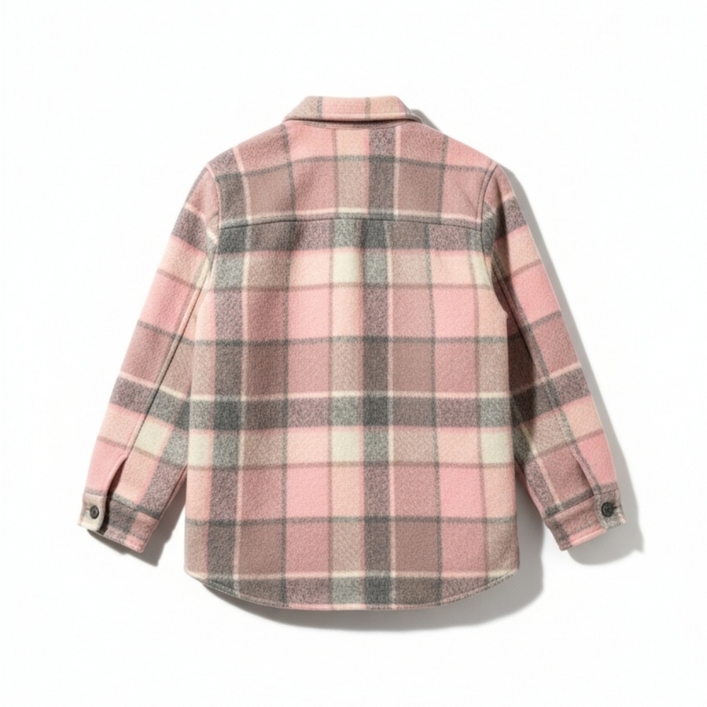 Blank NYC Plaid Sherpa Wool Coat Women's Small Fleece Jacket - Picture 2 of 14
